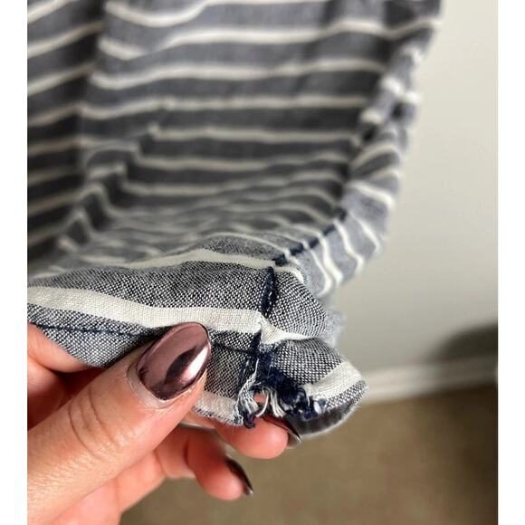 J.Crew Striped Olivia Shift Mini Dress Size 10/12 Drawstring Pockets Women’s - Picture 4 of 6